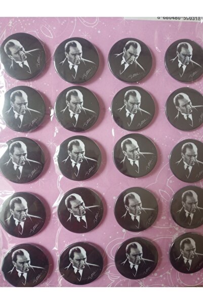 şahane parti 20 Adet Mustafa Kemal Atatürk Büyük Boy Rozeti