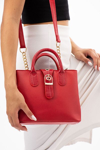 İAMBTŞY Luis De La Fuente Crocodile Leather 2-compartment Hand and Shoulder Bag - Stylish Design, Lined and Centered Compartment