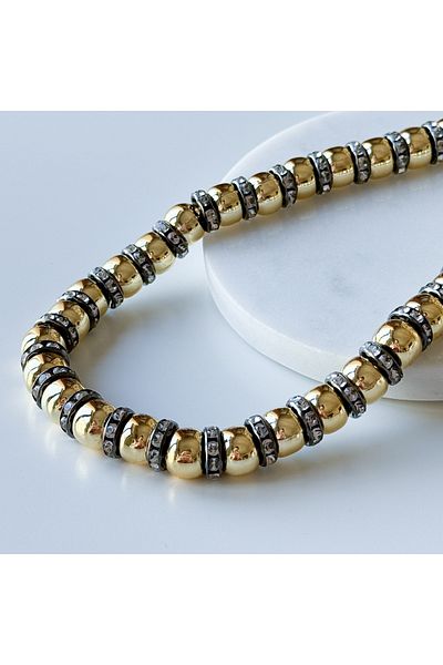 CHARMLUCKY Gold-Stone Necklace