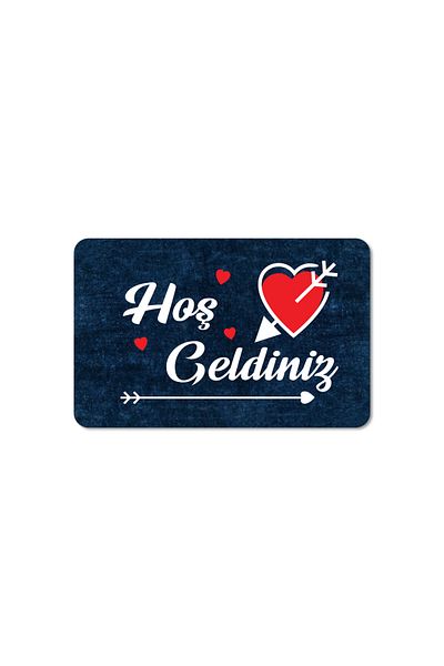 M&H Quality Welcome Written Flower Patterned Digital Door Mat - Washable Door Mat