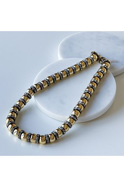 CHARMLUCKY Gold-Stone Necklace