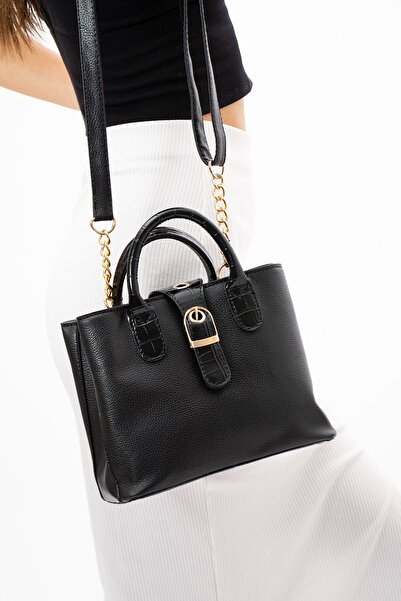 İAMBTŞY حقيبة يد وكتف من جلد التمساح بقسمين من لويس دي لا فوينتي - تصميم أنيق...