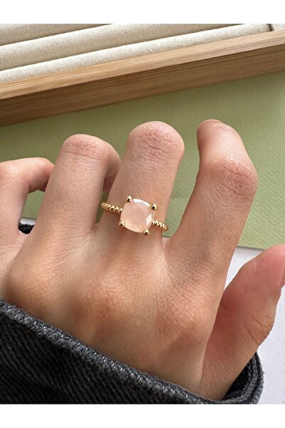ringbox Pembe Kare Kesim Prenses Yüzük