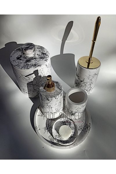 Ture Concept - Marble Patterned Bathroom Set