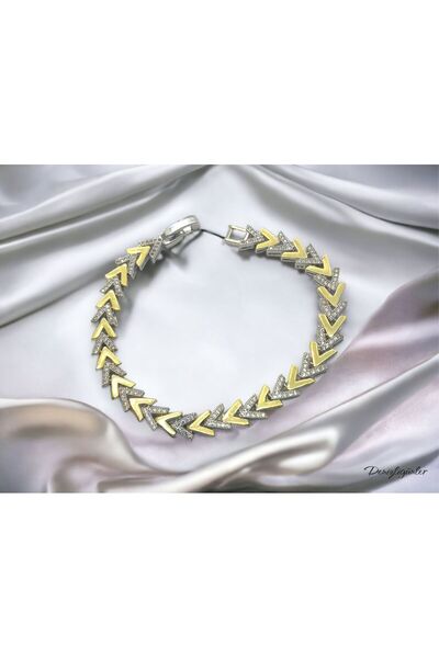 Genel Markalar ZİRKON TAŞLI V MODEL VİP BİLEKLİK