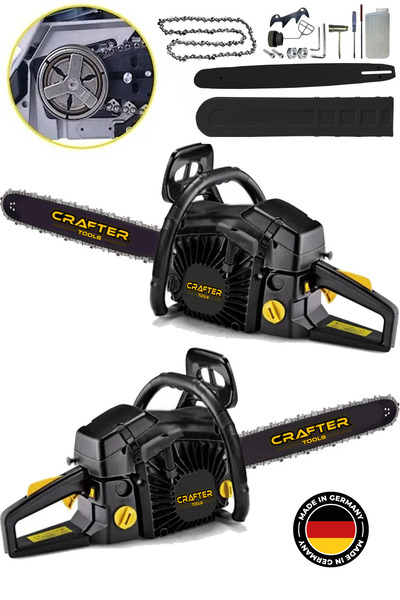 CRAFTERTOOLS Germany Benzinli Testere 11 Hp 62cc Ağaç Odun Dal Kesme Makinesi...