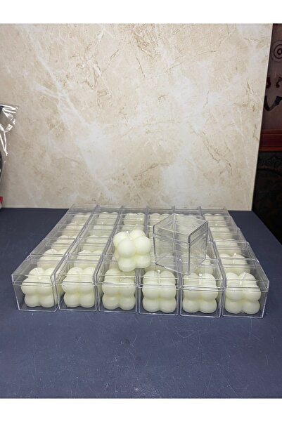 Melodisecil Düğün Nikah Nişan Kına Bubble Mum Ve Mika Kutu Ile Beraber 20 Adet