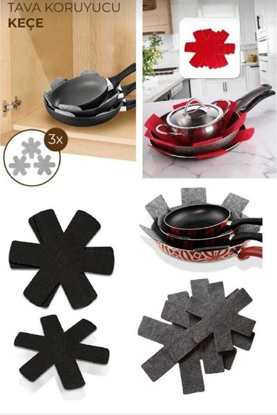 ŞİRİN KEÇELER Pot Pan Teflon Anti-Scratch Organizer Set