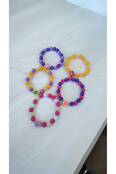 Nas Aksesuar Hediye Yılbaşı Doğum Günü Okul Öncesi  çocuk meyve bileklik 5 ad...