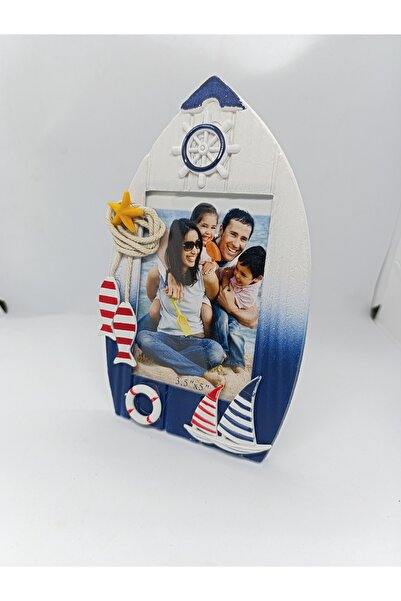 BalıkHediyelik KAYIK ŞEKLİNDE DENİZ TEMALI DEKORATİF ÇERÇEVE -1023