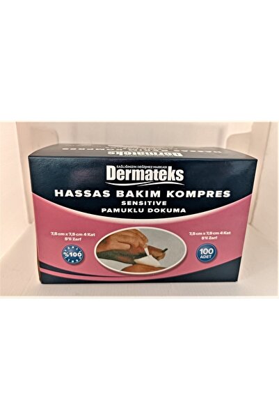 Hassas Bakım Kompres Pamuklu Dokuma 7,5*7,5cm 4 Kat 100 Adet