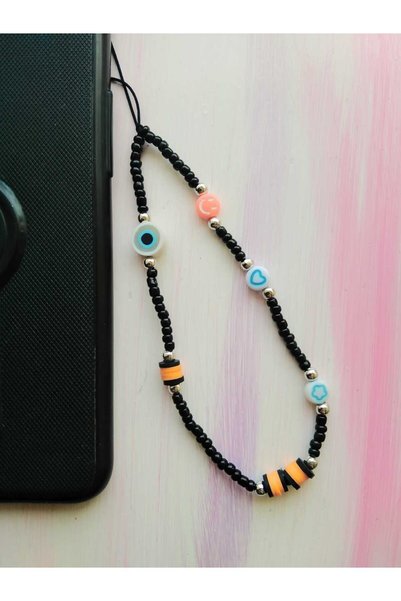 nasclaycollection Bag Wallet Charm Phone Accessory Black Smiling Face