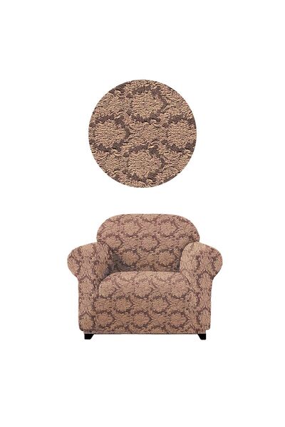 elgeyar Canapea de o persoană jacquard flexibilă - model șal, fără fustă, pentru fotoliu