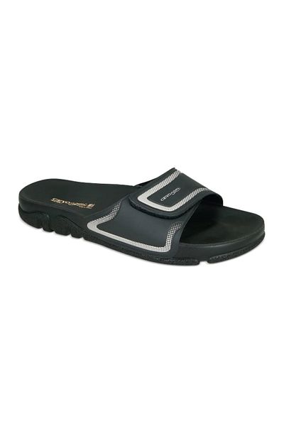 Ceyo Napoli-2 Black Anatomical Orthopedic Summer Slippers