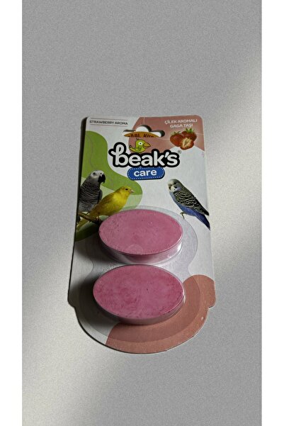 Beaks Çilek Aromalı Gaga Taşı Muhabbet Kuşu,Sultan Papağanı için Gaga taşı 2'li Gaga Taşı