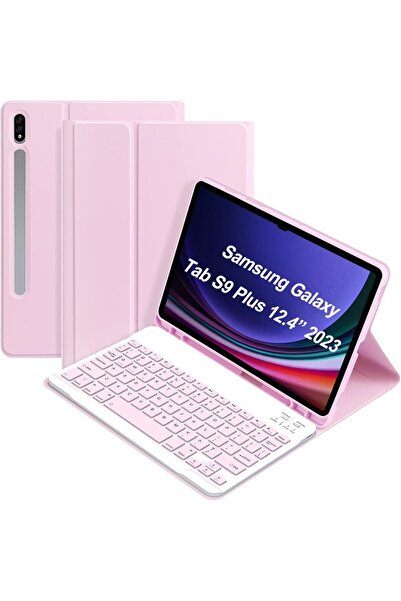 Fogy Samsung Galaxy Tab S9 FE+Plus 12,4 Uymlu Bluetooth Türkçe Q Klavyeli Kılıfı (TABLET DEĞİLDİR)