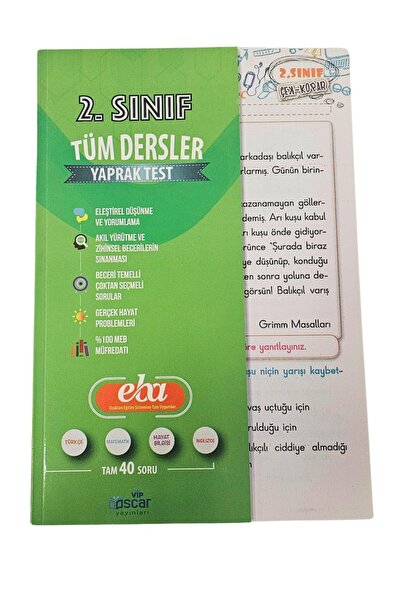 Oscar Yayınları 2.sınıf Tüm Dersler Yaprak Test