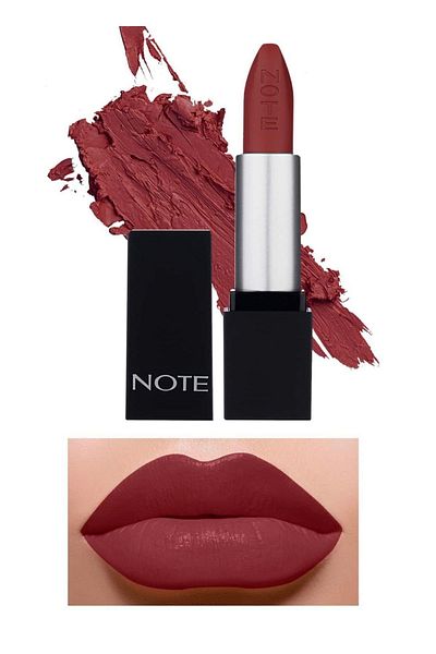 NOTE Mattever Lipstick 18 Heartbeat Red Semi Matte Satin Finished Lipstick - Red Brown