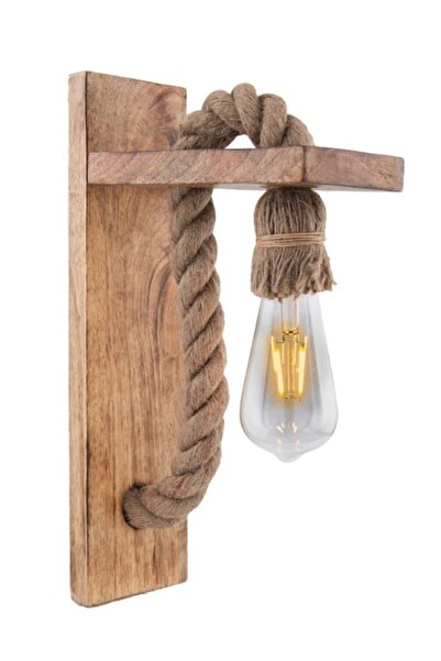 HÜMA تصميم ديكور حبل خشبي ريفي الجدار الشمعدان الثريا