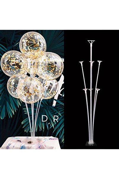 DÜVENCİ TİCARET 7 ÇUBUKLU BALON STANDLI ŞEFFAF PULLU BALON