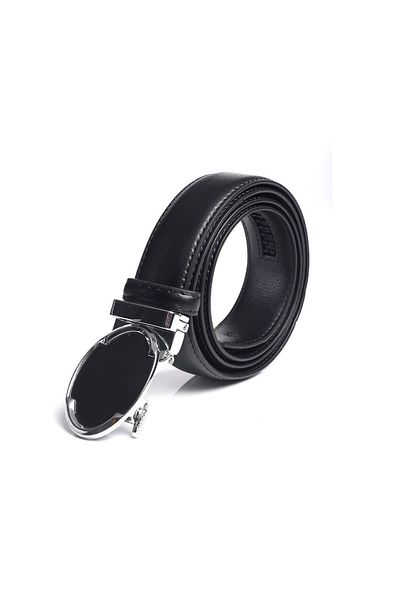 derikem Cureaua pentru barbati din imitatie din piele Curea automata cu carlig si bucla pentru rochie barbati si catarama reglabila zilnic