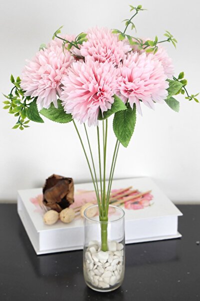 Yapay Çiçek Deposu بيناتا داليا صناعية 42 سم وردي