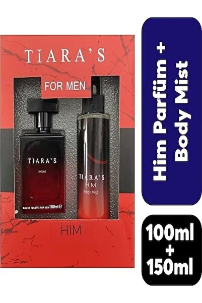 Tiaras Him Edt 100ml Erkek Parfüm 150ml Body Mist Set