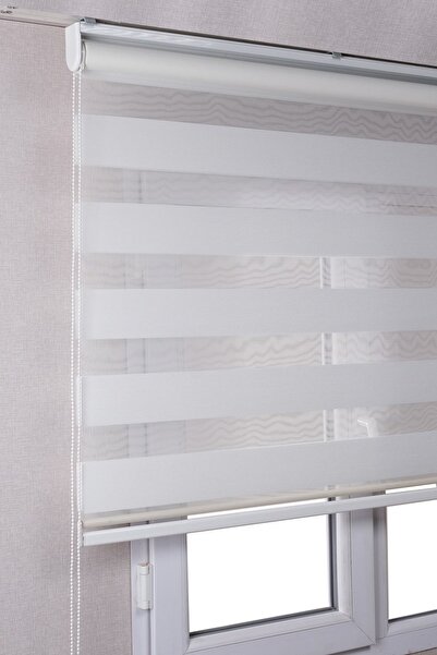 bizdenperde Beyaz Bambu Zebra Stor Kaliteli Güneşlik Perdeler