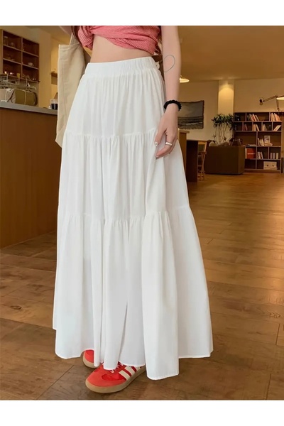 BYzıt تنورة نسائية - قماش منسوج، سطح داخلي مبطن وغير شفاف