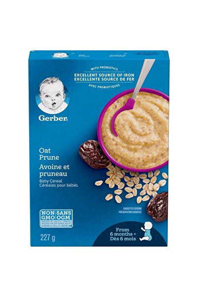 GERBER Cereals- Oat & Prune- Yulaf ve Kuru Erikli Kaşık Maması -227 Gr- 6. ay...