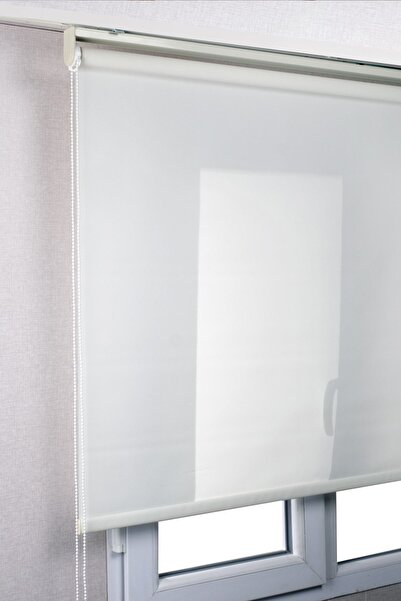 bizdenperde Ekonomik Polyester Ekru Kumaş Kaliteli Güneşlik Stor Perde