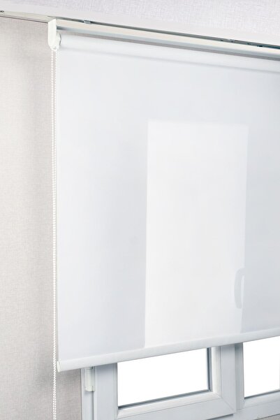 bizdenperde Ekonomik Polyester Beyaz Kumaş Kaliteli Güneşlik Stor Perde