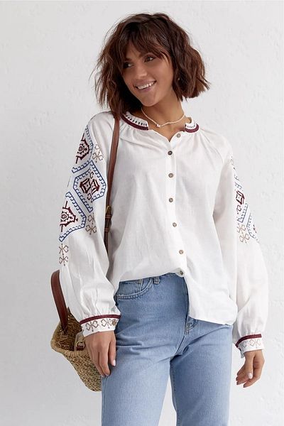 FURKAN EXCLUSIVE Ethnic Patterned Embroidered Women'sVintageShirt