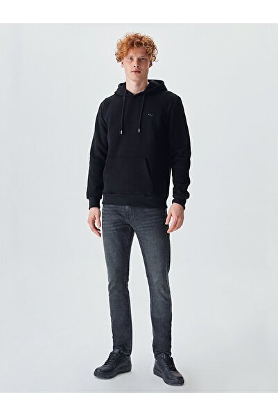 Ltb Kapüşonlu Siyah Sweatshırt