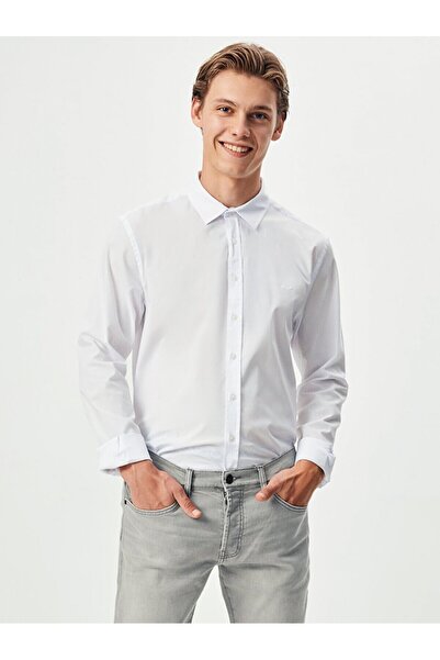 Ltb Біла сорочка з довгими рукавами