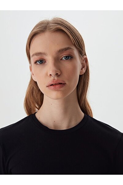 Ltb Hanorac negru cu mânecă lungă