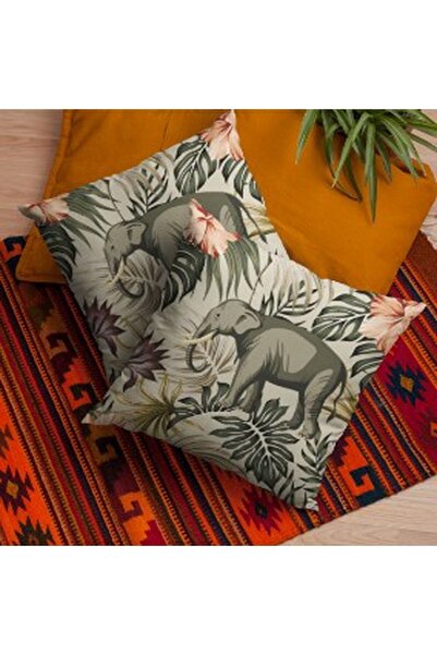 ALAMODECOR Set decorativ de 2 huse pentru perne | Set de cu imprimeu huse pentru perne