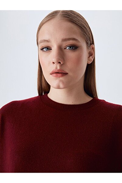 Ltb Bisiklet Yaka Uzun Kollu Kırmızı Sweatshırt