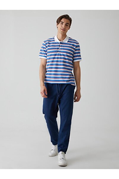 Ltb Striped Polo Neck T-shirt