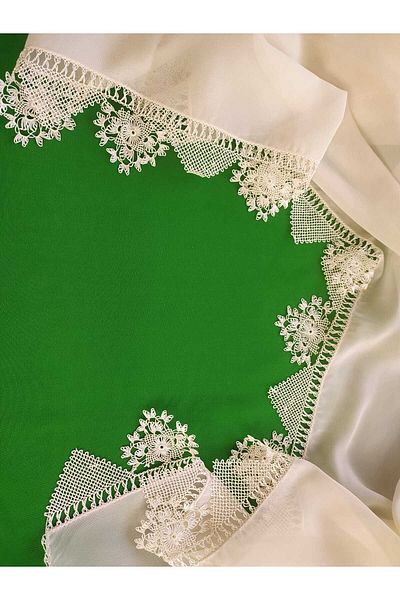 NUMİSTORE Needlework Artichoke Flower Prayer Head Scarf