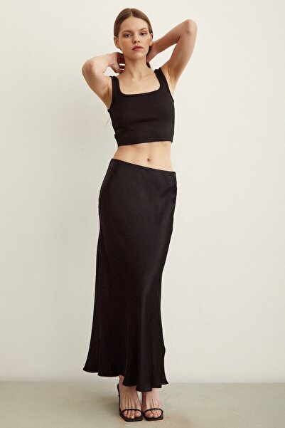 Never more Bias Satin Skirt