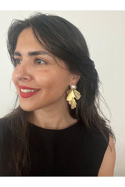 Hoop jewelery Dangle Pearl Design Earrings