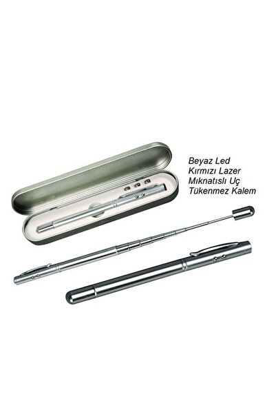 Sultan Metal Kutulu Uzayabilen Eğitmen-öğretmen Sunum Kalemi 4in1