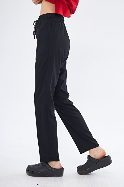 Class Üniforma Tek Alt Siyah Likralı Unisex Doktor Ve Hemşire Forması Scrubs Cerrahi Pantolon