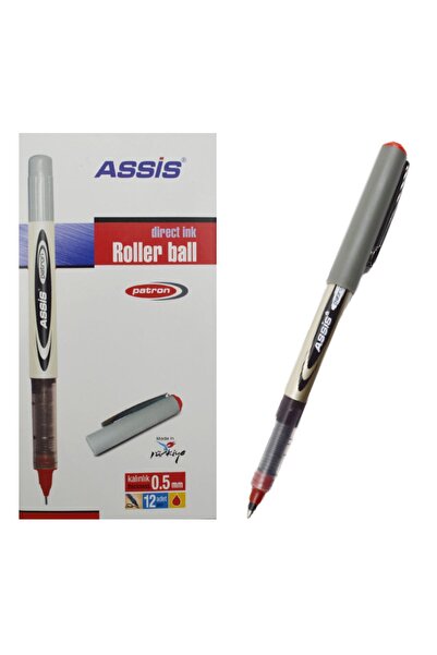 ASSİS Assis 626 Patron Roller Kalem 0.5 mm Kırmızı 12 Adet