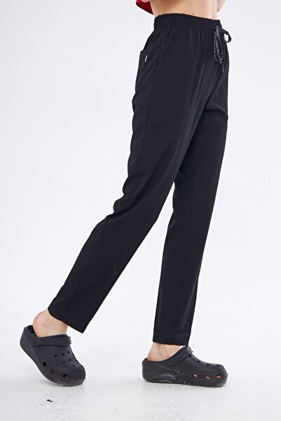 Class Üniforma Tek Alt Siyah Likralı Unisex Doktor Ve Hemşire Forması Scrubs Cerrahi Pantolon