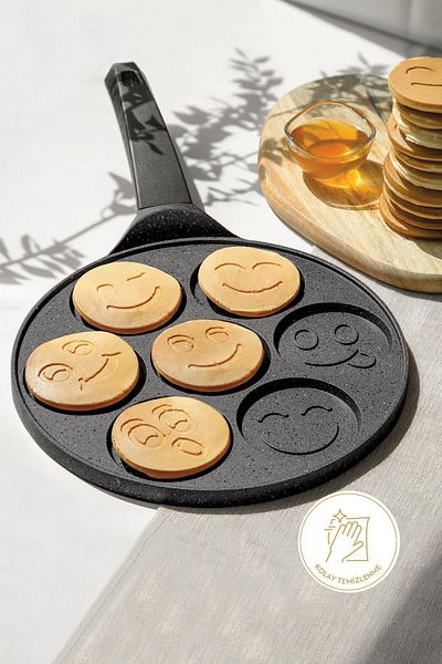 Nehir Black Aluminum Cast 27 Cm Crepe Pan