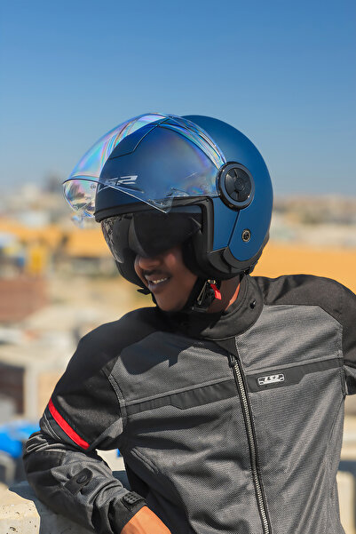 LS2 CLASSY MAT NAVY MAVİ KASK