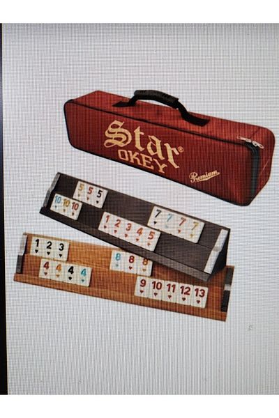 Star Okey Star Elite Premium Wooden Okey Set 1stClassroom Okey Set with Carrying Bag Varnished Elite Okey Set
