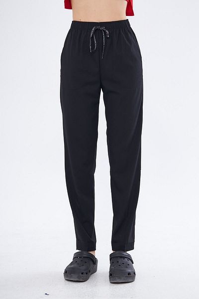 Class Üniforma Pantaloni chirurgicali unisex din lycra neagră cu un singur fund